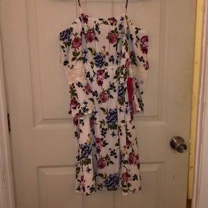 White floral dress